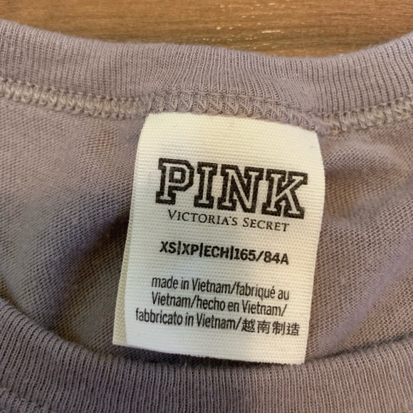 Purple/Grey velvet lettering PINK top - Picture 2 of 3